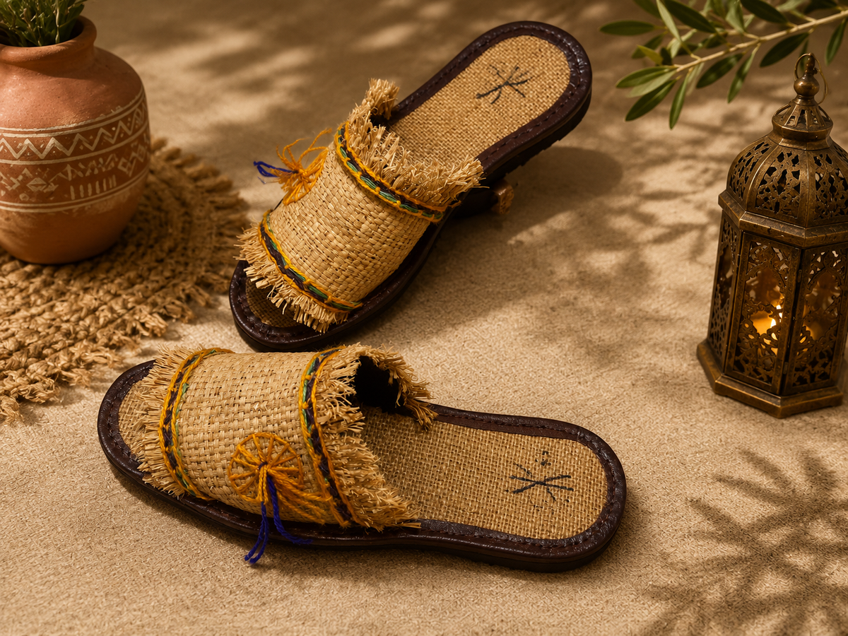 Sandales Amazigh Artisanales en Raphia