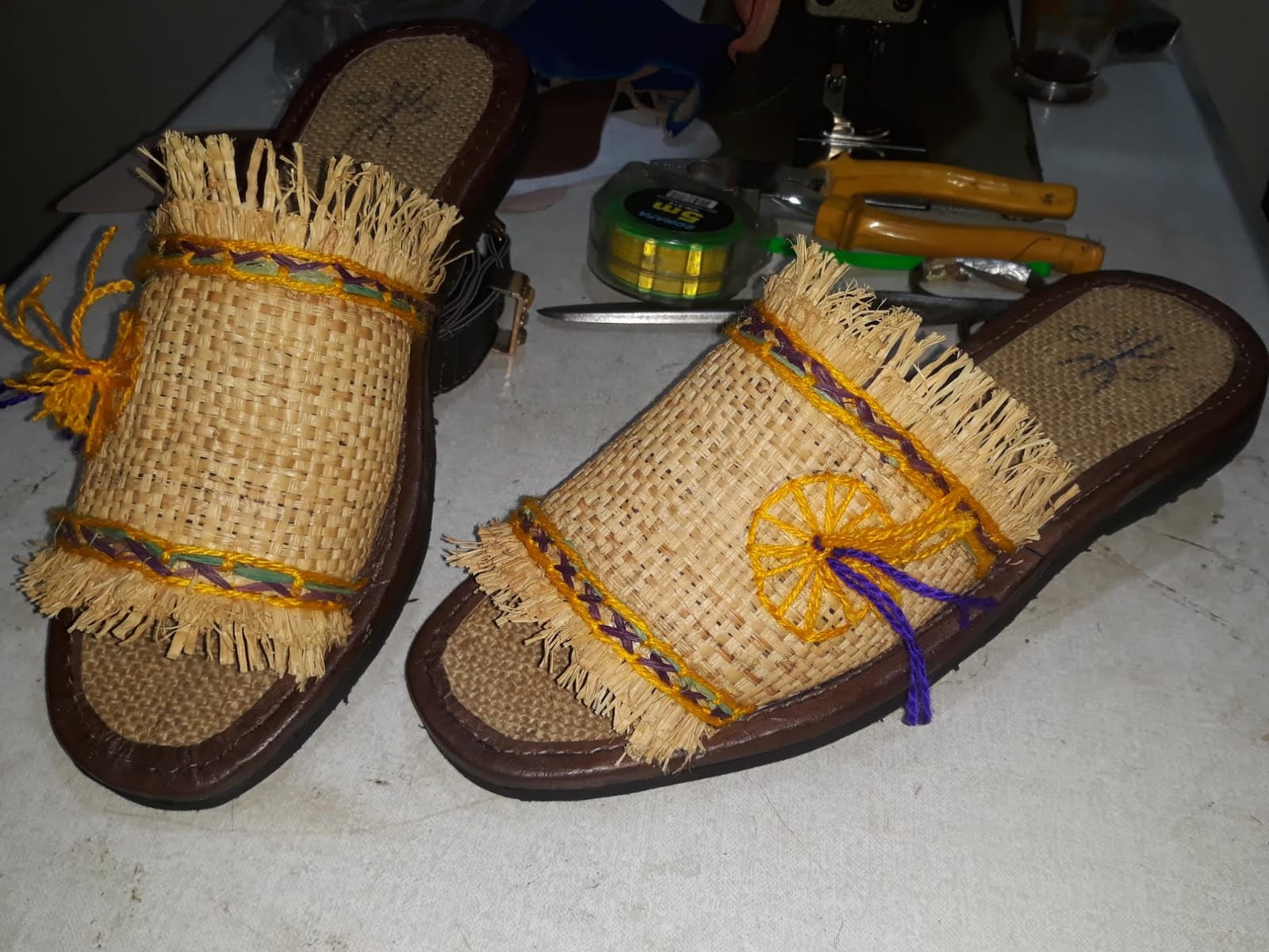 Sandales Amazigh Artisanales en Raphia