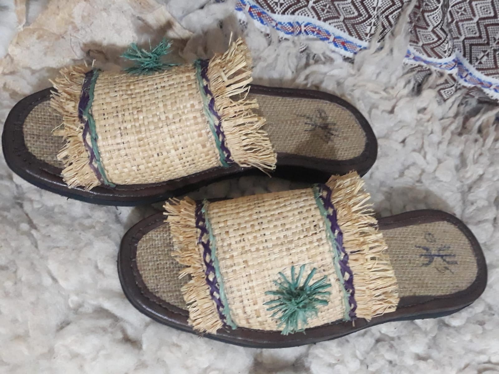 Sandales Amazigh Artisanales en Raphia